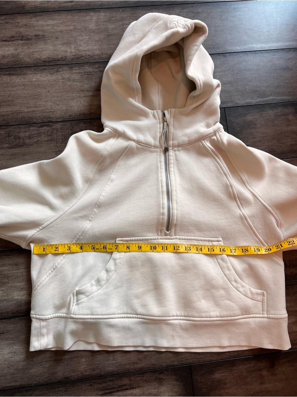 Lululemon Scuba Oversized Half-Zip Hoodie Bone Cream Women’s Medium-Large - Picture 7 of 9